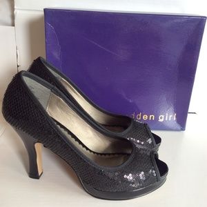 Madden Girl "Luckie" sequined heeled shoes